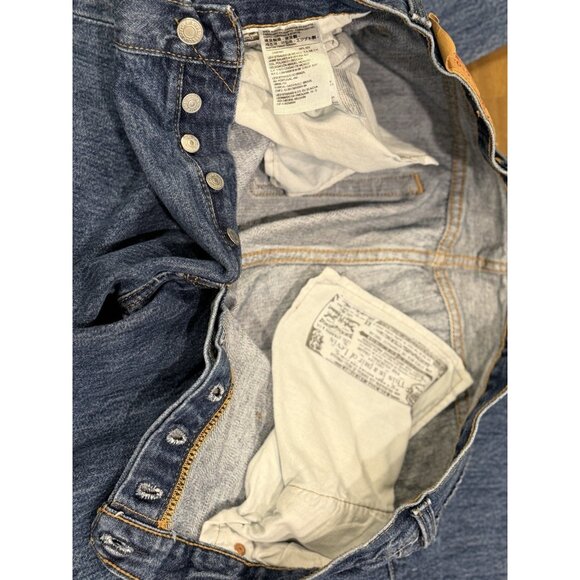 Men’s 501 XX Levi Strauss 38x32 Button Fly Dark Blue Jeans - Picture 3 of 5